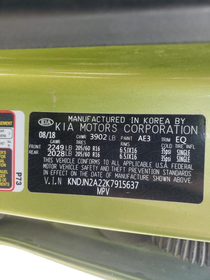 Photo 10 from auction – 2019 KIA SOUL with VIN KNDJN2A22K7915637