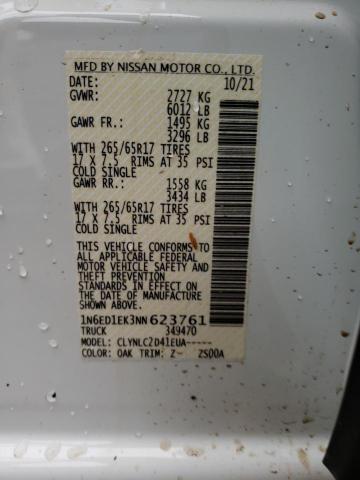 Photo 10 from auction – 2022 NISSAN FRONTIER S with VIN 1N6ED1EK3NN623761