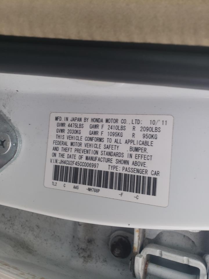 Photo 10 from auction – 2012 ACURA TSX with VIN JH4CU2F45CC006997