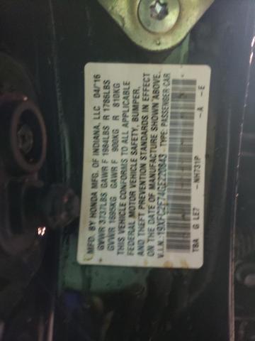 Photo 10 from auction – 2016 HONDA CIVIC EX with VIN 19XFC2F74GE220843