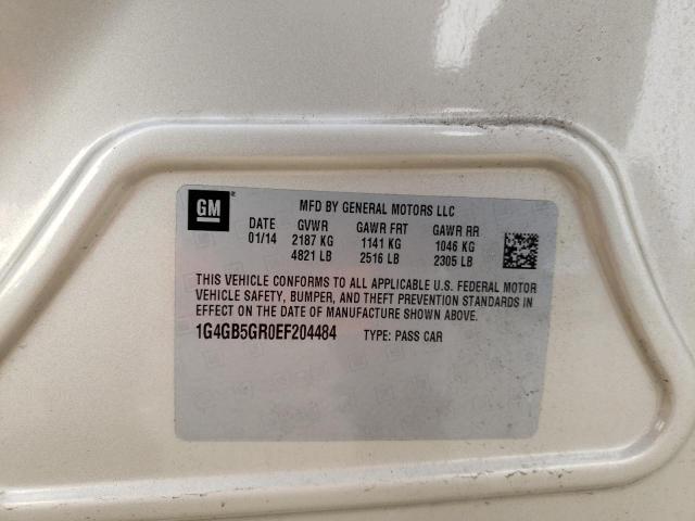Photo 10 from auction – 2014 BUICK LACROSSE with VIN 1G4GB5GR0EF204484