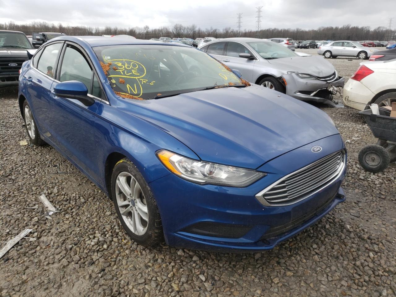 FORD FUSION SE 2018 with VIN 3FA6P0LU7JR248015 - Photo from auction