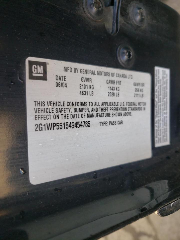Photo 10 from auction – 2004 CHEVROLET IMPALA SS with VIN 2G1WP551549454785