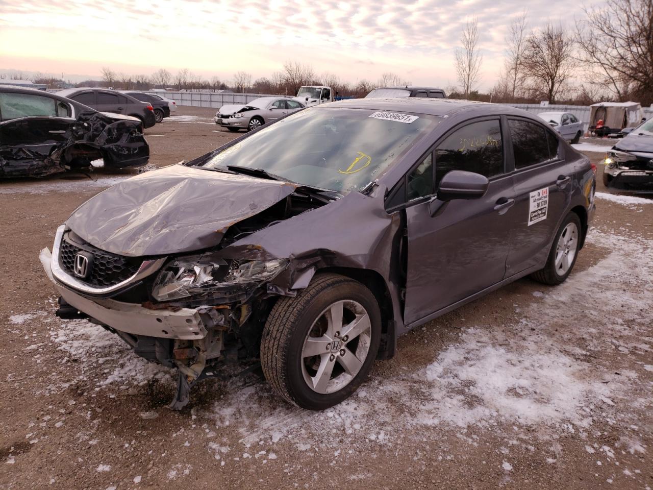 Photo 2 from auction – 2014 HONDA CIVIC LX with VIN 2HGFB2F46EH014905