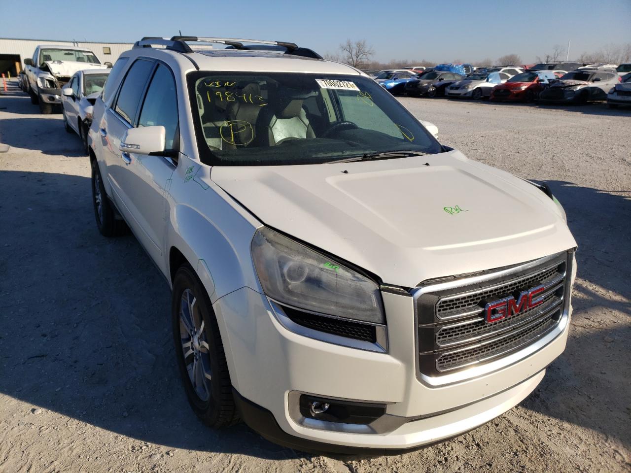 GMC ACADIA SLT 2013 with VIN 1GKKVRKDXDJ198413 - Photo from auction