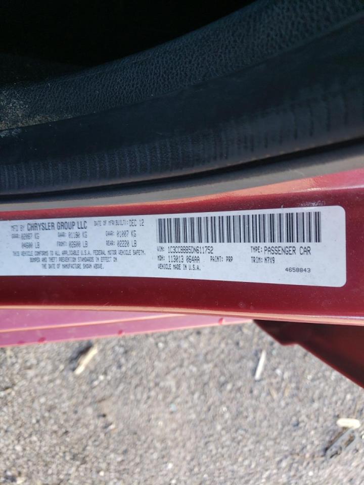 Photo 10 from auction – 2013 CHRYSLER 200 TOURIN with VIN 1C3CCBBB5DN611752
