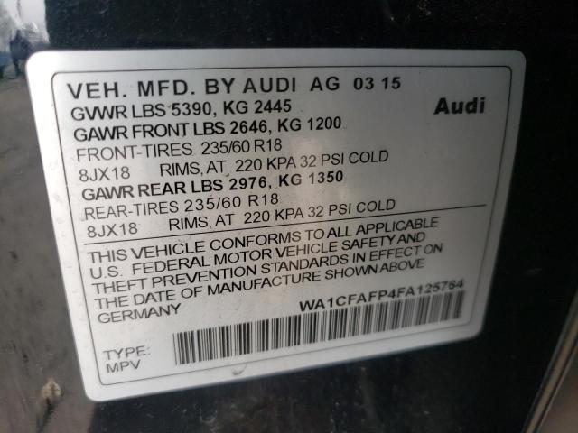 Photo 10 from auction – 2015 AUDI Q5 PREMIUM with VIN WA1CFAFP4FA125764