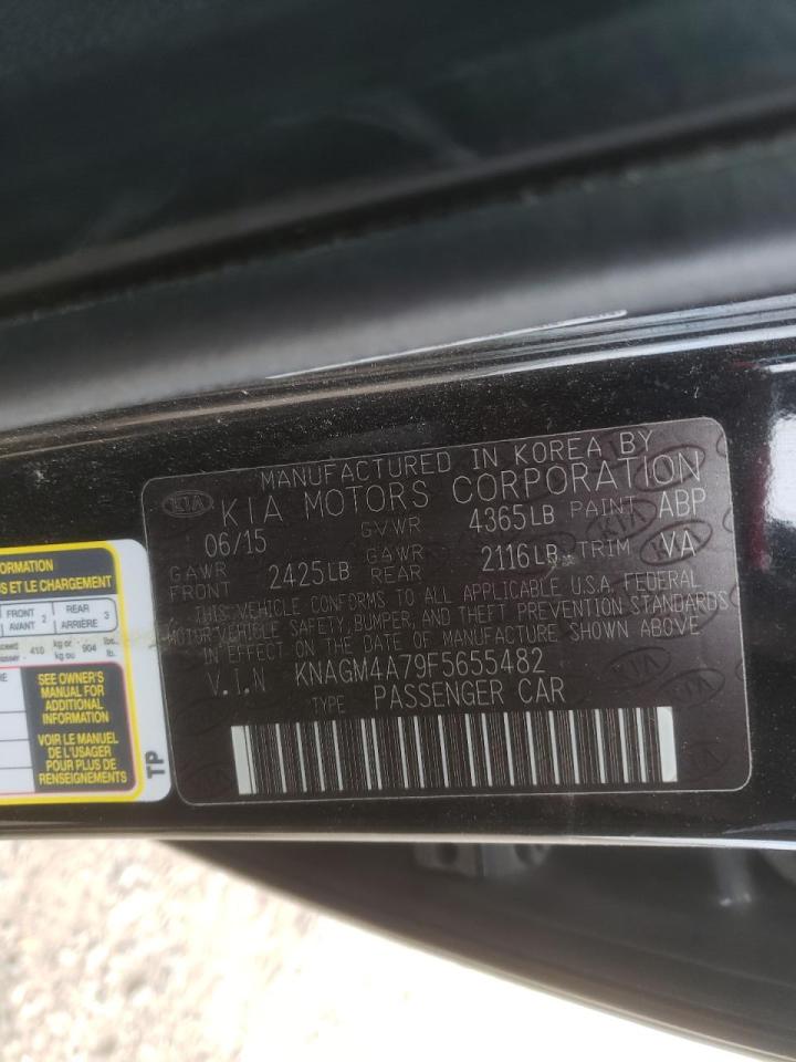 Photo 10 from auction – 2015 KIA OPTIMA LX with VIN KNAGM4A79F5655482