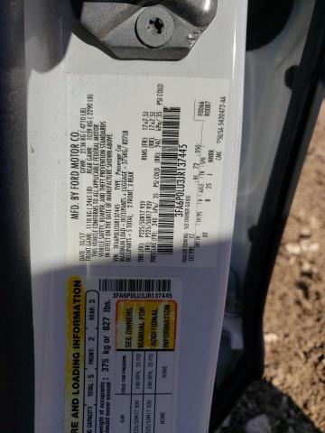 Photo 10 from auction – 2018 FORD FUSION SE with VIN 3FA6P0LU3JR137445