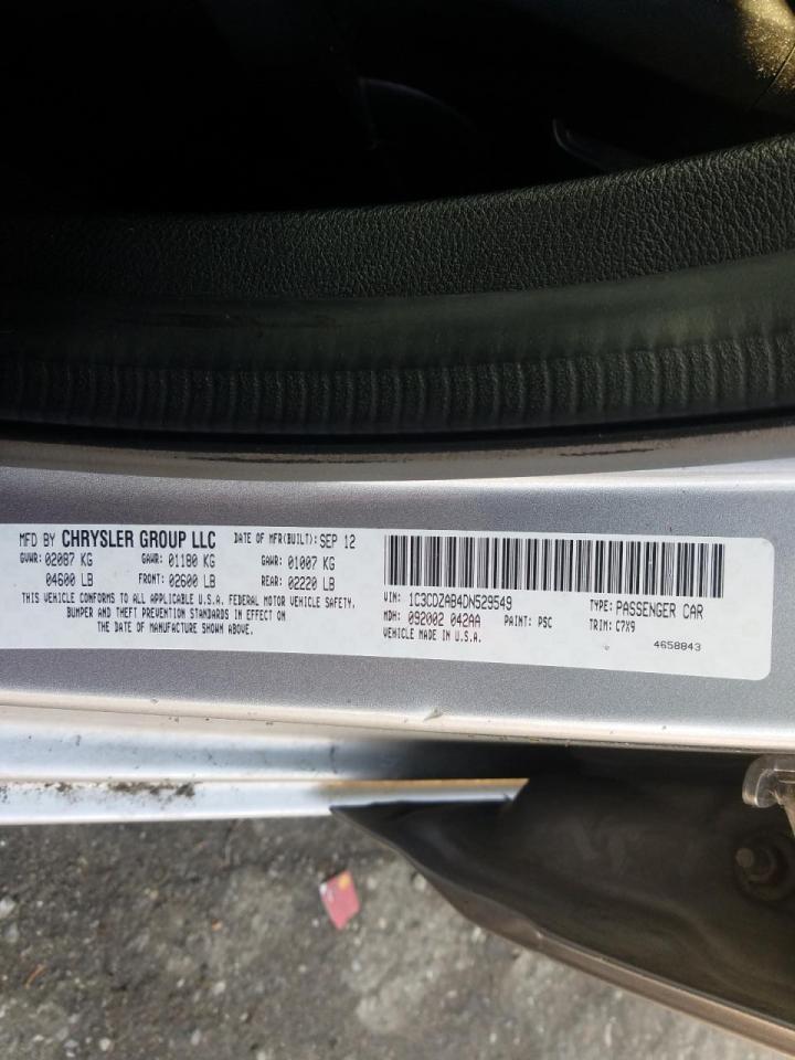 Photo 10 from auction – 2013 DODGE AVENGER SE with VIN 1C3CDZAB4DN529549