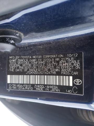 Photo 10 from auction – 2013 TOYOTA PRIUS with VIN JTDKN3DUXD1624798