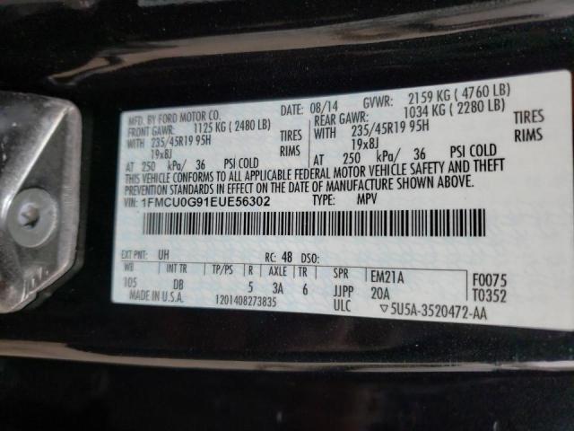 Photo 10 from auction – 2014 FORD ESCAPE SE with VIN 1FMCU0G91EUE56302