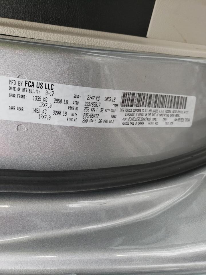 Zdjęcie 10 z aukcji – 2018 CHRYSLER PACIFICA L z VIN 2C4RC1CG5JR107419