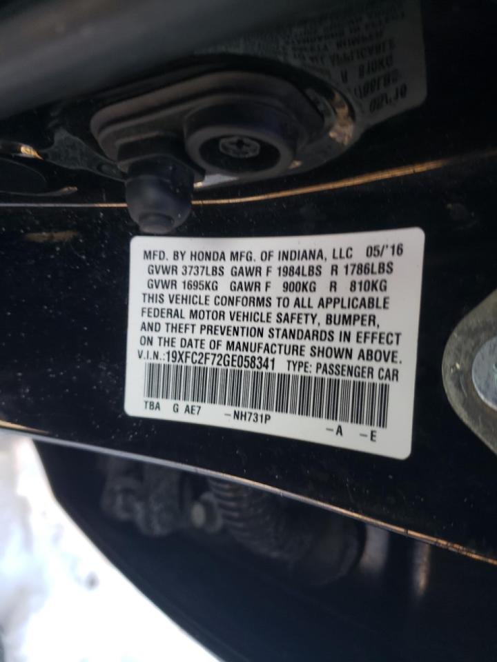 Photo 10 from auction – 2016 HONDA CIVIC EX with VIN 19XFC2F72GE058341