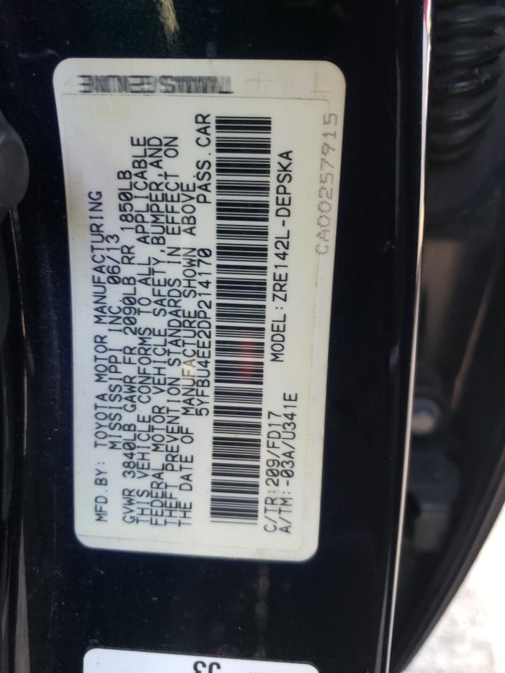 صورة رقم 10 من المزاد - 2013 TOYOTA COROLLA BA مع VIN 5YFBU4EE2DP214170