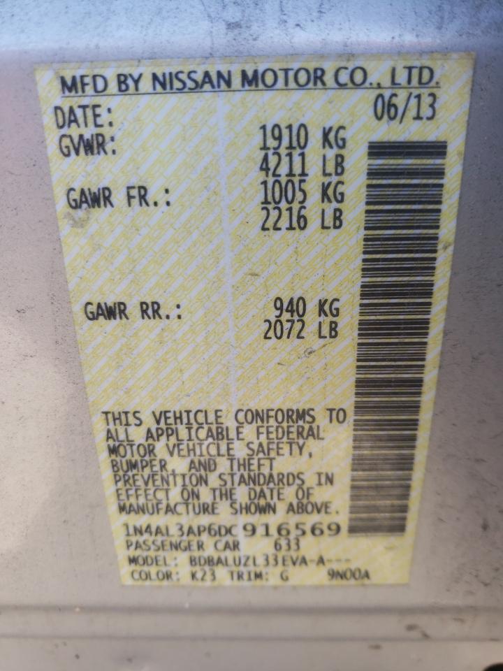 Photo 10 from auction – 2013 NISSAN ALTIMA 2.5 with VIN 1N4AL3AP6DC916569