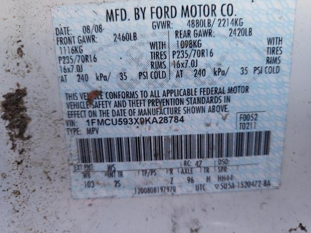 Photo 10 from auction – 2009 FORD ESCAPE HYB with VIN 1FMCU593X9KA28784