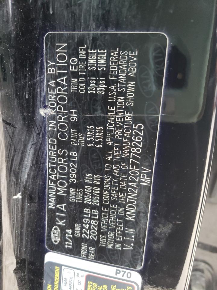 Photo 10 from auction – 2015 KIA SOUL with VIN KNDJN2A20F7782625