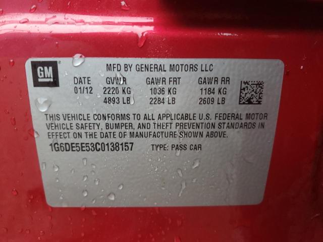 Photo 10 from auction – 2012 CADILLAC CTS LUXURY with VIN 1G6DE5E53C0138157