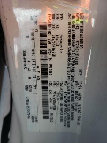 Photo 10 from auction – 2016 FORD FOCUS SE with VIN 1FADP3F25GL393189