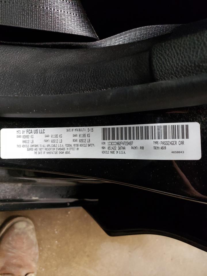 Photo 10 from auction – 2015 CHRYSLER 200 LIMITE with VIN 1C3CCCAB2FN723497