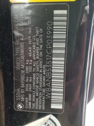 Photo 10 from auction – 2007 BMW 550 I with VIN WBANB53517CP03990