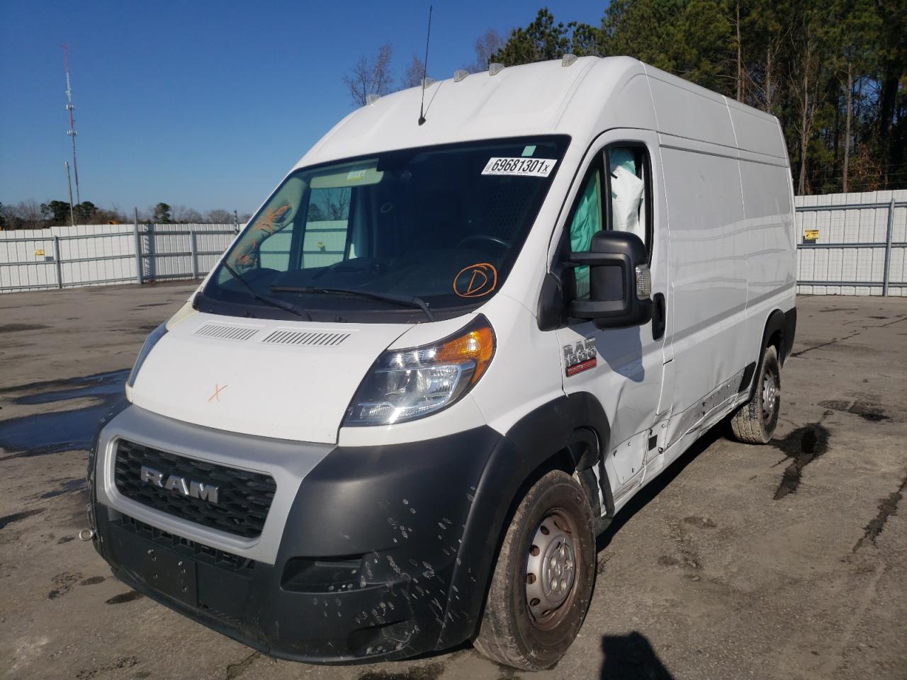 Photo 2 from auction – 2019 RAM PROMASTER with VIN 3C6TRVBG9KE557002