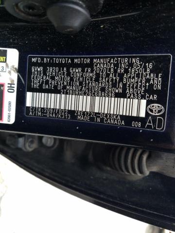 Photo 10 from auction – 2016 TOYOTA COROLLA L with VIN 2T1BURHE2GC688696