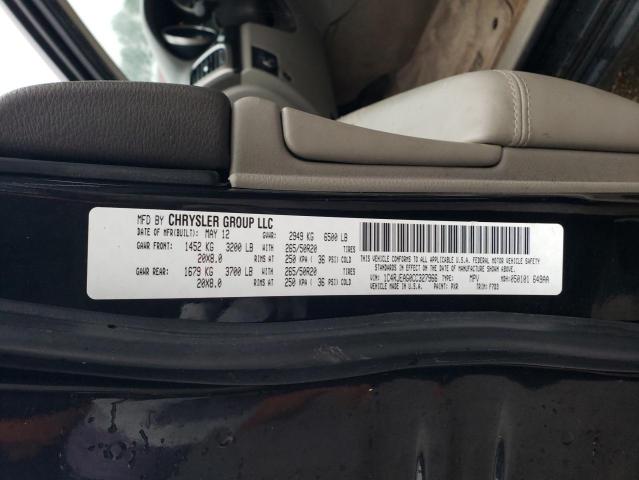 Photo 10 from auction – 2012 JEEP GRAND CHER with VIN 1C4RJEAG0CC327966