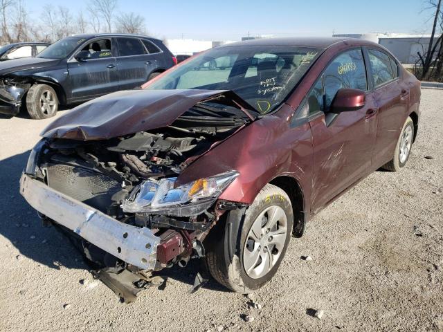 Photo 2 from auction – 2013 HONDA CIVIC LX with VIN 19XFB2F50DE081016