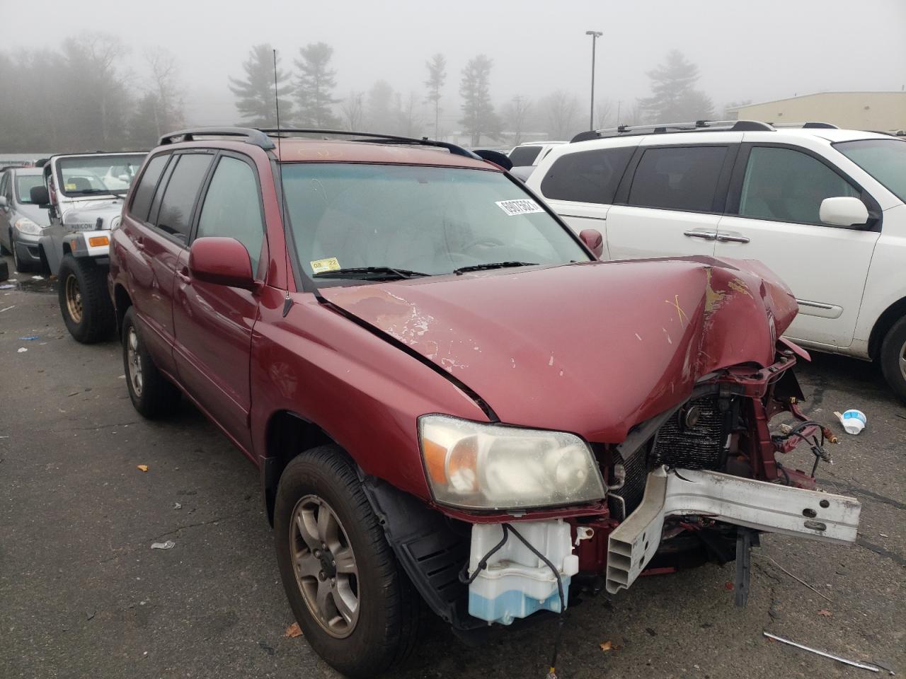 TOYOTA HIGHLANDER 2005 with VIN JTEEP21A850105635 - Photo from auction