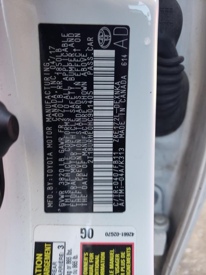 Photo 10 from auction – 2017 TOYOTA COROLLA L with VIN 2T1BURHE0HC901405