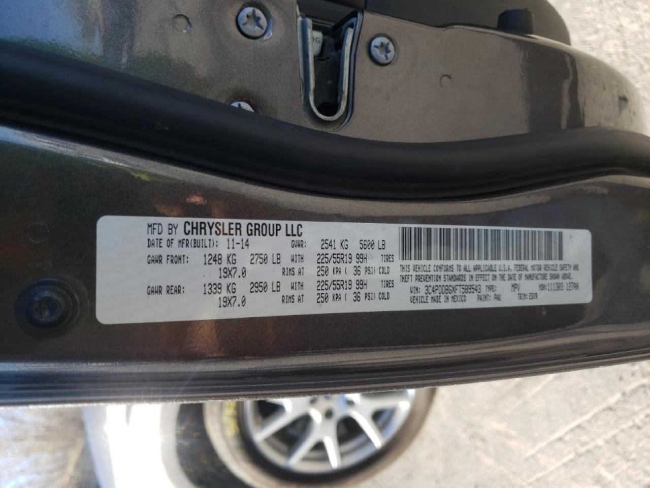Photo 10 from auction – 2015 DODGE JOURNEY SX with VIN 3C4PDDBGXFT589543
