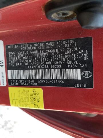 Photo 10 from auction – 2011 TOYOTA CAMRY BASE with VIN 4T4BF3EK2BR190299