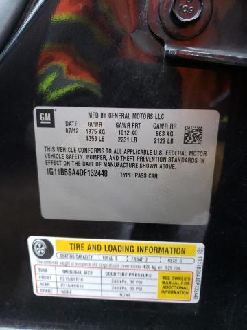 Photo 10 from auction – 2013 CHEVROLET MALIBU LS with VIN 1G11B5SA4DF132448