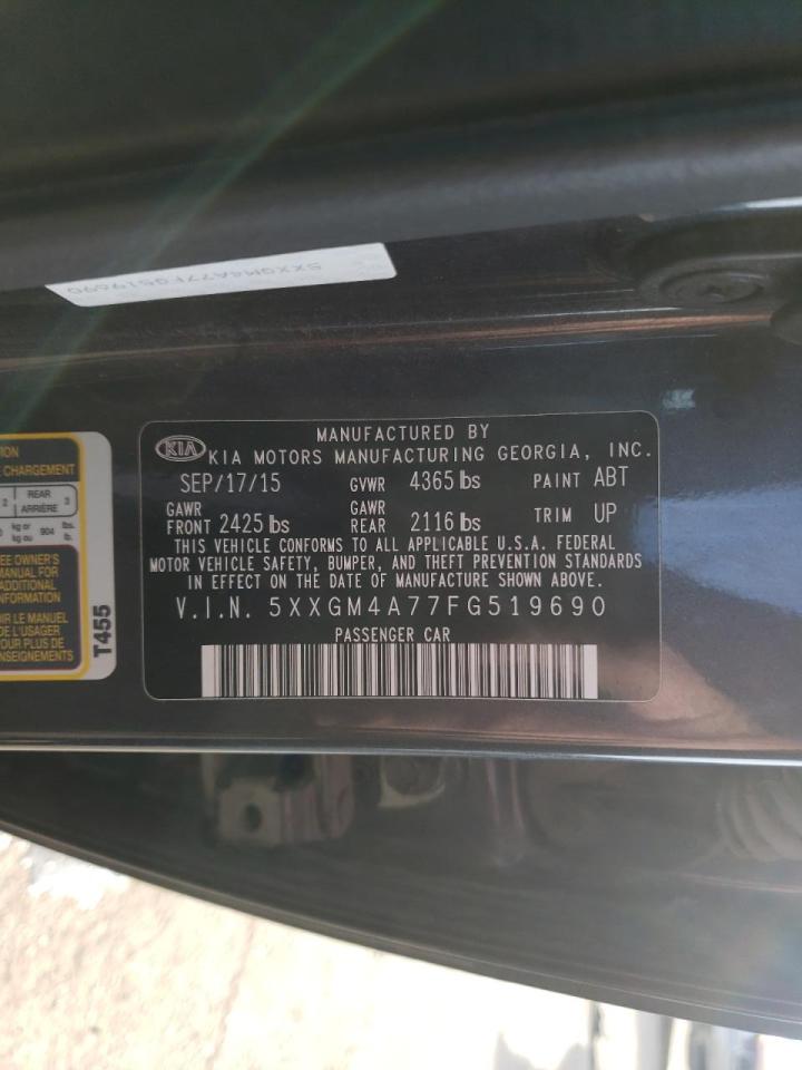 Photo 10 from auction – 2015 KIA OPTIMA LX with VIN 5XXGM4A77FG519690
