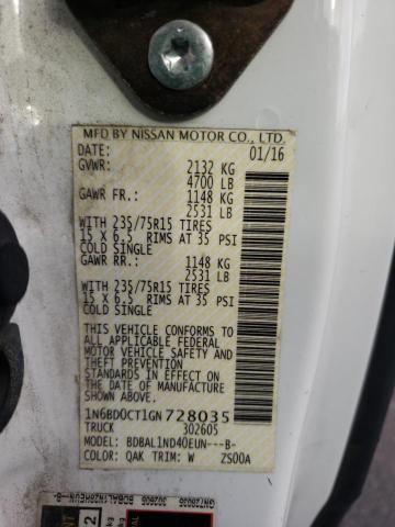 Photo 10 from auction – 2016 NISSAN FRONTIER S with VIN 1N6BD0CT1GN728035