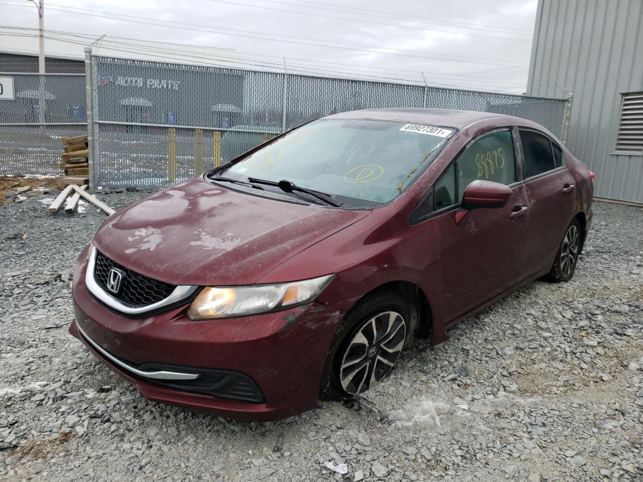 Photo 2 from auction – 2014 HONDA CIVIC LX with VIN 2HGFB2E53EH034961