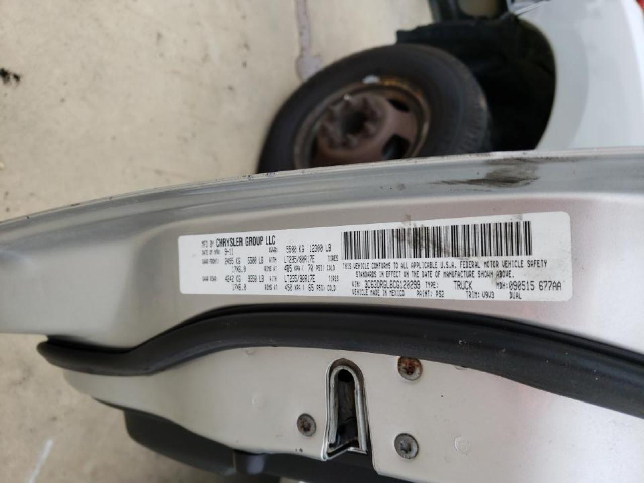 Photo 10 from auction – 2012 DODGE RAM 3500 S with VIN 3C63DRGL8CG120299
