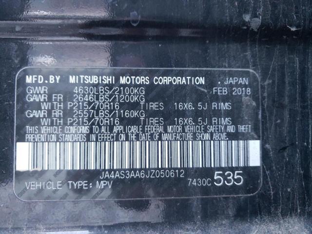 Photo 10 from auction – 2018 MITSUBISHI ECLIPSE CR with VIN JA4AS3AA6JZ050612