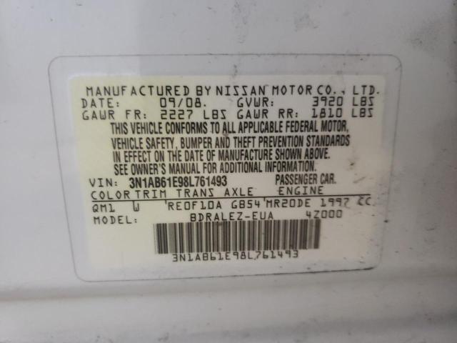 Photo 10 from auction – 2008 NISSAN SENTRA 2.0 with VIN 3N1AB61E98L761493