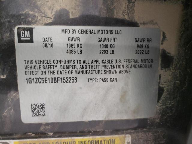 Photo 10 from auction – 2011 CHEVROLET MALIBU 1LT with VIN 1G1ZC5E10BF152253