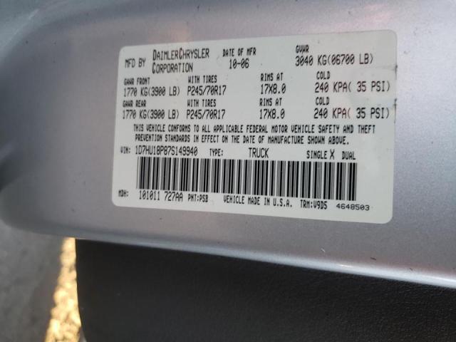 Photo 10 from auction – 2007 DODGE RAM 1500 S with VIN 1D7HU18P87S149940