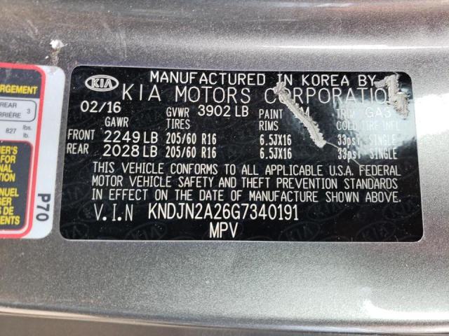 Photo 10 from auction – 2016 KIA SOUL with VIN KNDJN2A26G7340191