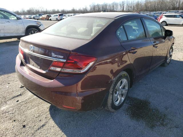 Photo 4 from auction – 2013 HONDA CIVIC LX with VIN 19XFB2F50DE081016