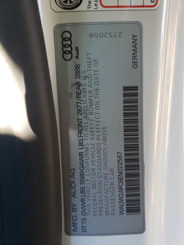 Photo 10 from auction – 2014 AUDI S7 PREMIUM with VIN WAUW2AFC8EN022587