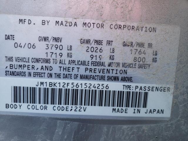 Photo 10 from auction – 2006 MAZDA 3 I with VIN JM1BK12F561524256