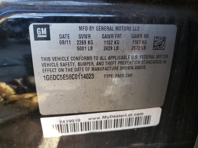 Photo 10 from auction – 2012 CADILLAC CTS with VIN 1G6DC5E58C0114023