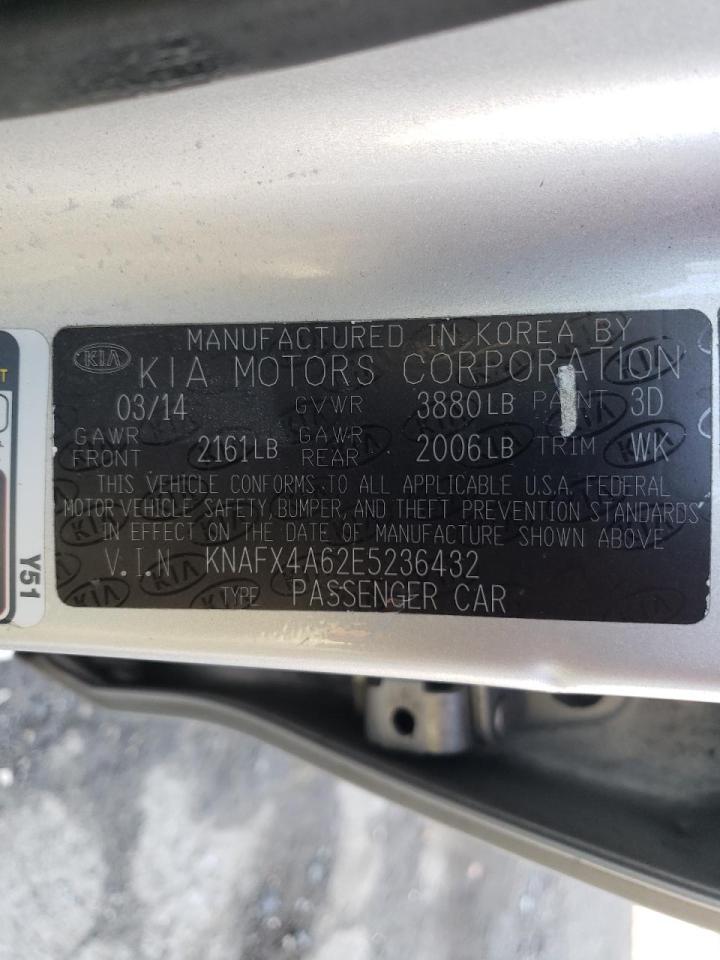Photo 10 from auction – 2014 KIA FORTE LX with VIN KNAFX4A62E5236432