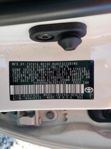 Photo 10 from auction – 2020 TOYOTA COROLLA LE with VIN 5YFHPRAE9LP073293